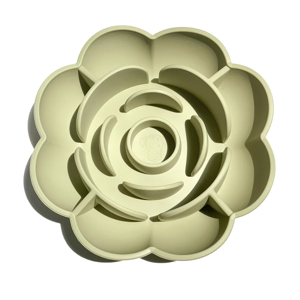 Slow Feeder Dog Bowl Flower Silicone
